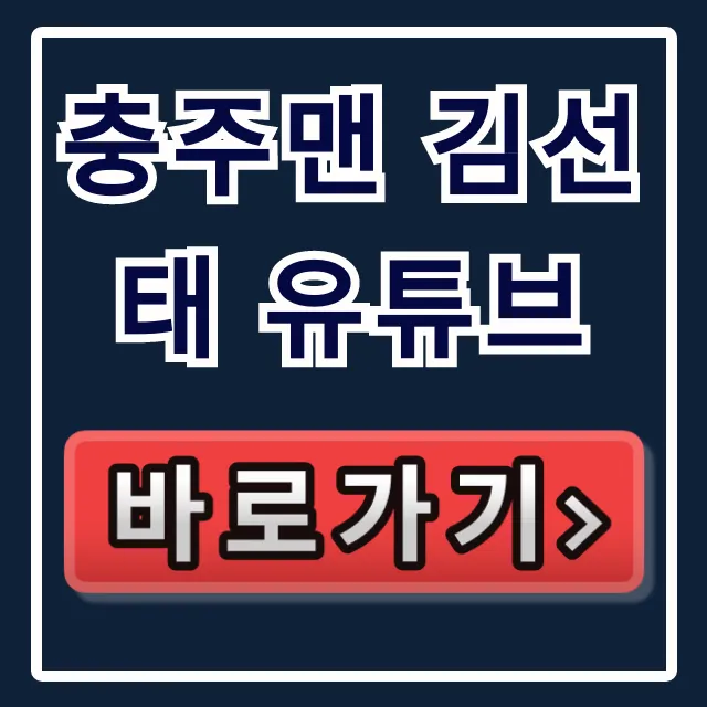 충주맨 김선태 유튜브 채널 주소 & 인스타 총정리