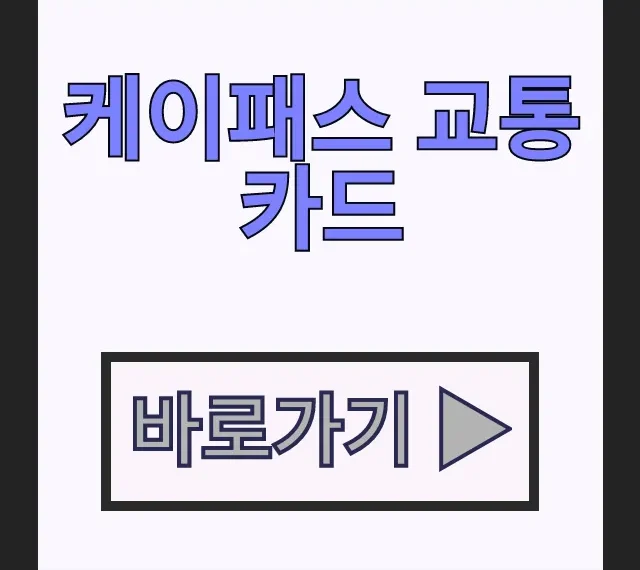 케이패스 교통카드 핵심! KPASS 환급 체크카드 완벽 사용법 케이패스 교통카드 핵심! KPASS 환급 체크카드 완벽 사용법