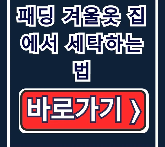패딩 겨울옷 집에서 세탁하는 법: 뭉침·볼륨 꿀팁