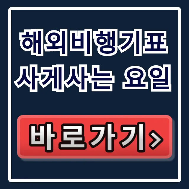 해외비행기표 사게사는 요일! 최저가 예약 꿀팁 해외비행기표 사게사는 요일! 최저가 예약 꿀팁