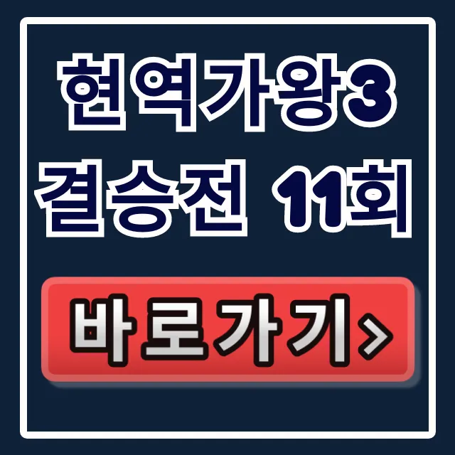 현역가왕3 결승전 11회 결과! 재방송 및 진출자 총정리 현역가왕3 결승전 11회 결과! 재방송 및 진출자 총정리