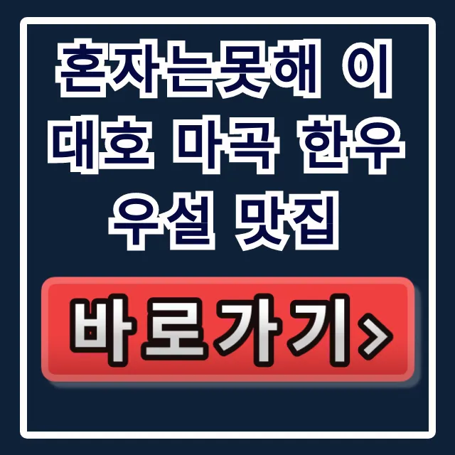 혼자는못해 이대호 마곡 한우 우설 맛집 완벽 가이드