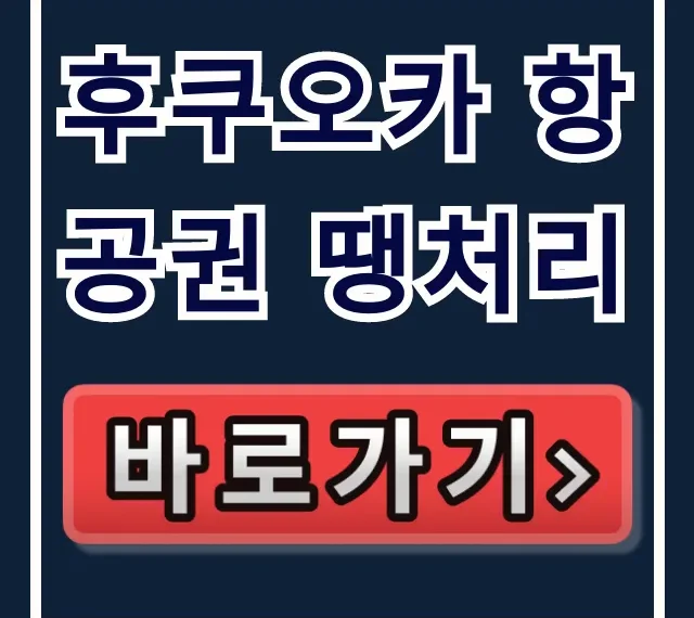 후쿠오카 항공권 땡처리, 최저가 예약 꿀팁! 후쿠오카 항공권 땡처리, 최저가 예약 꿀팁!