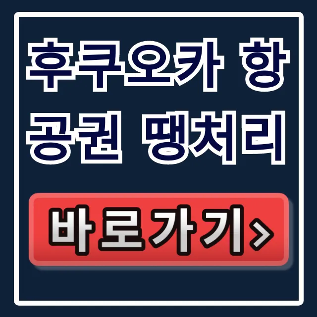 후쿠오카 항공권 땡처리, 최저가 예약 꿀팁!
