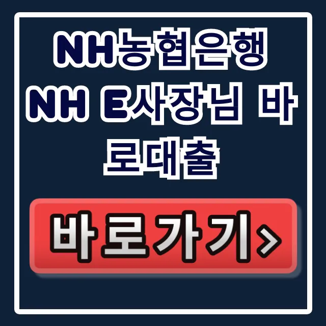 NH농협은행 NH e사장님 바로대출 승인 꿀팁!