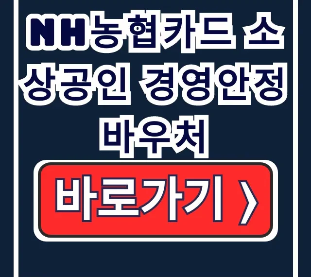 NH농협카드 소상공인 경영안정바우처 신청, 고정비 지원 NH농협카드 소상공인 경영안정바우처 신청, 고정비 지원
