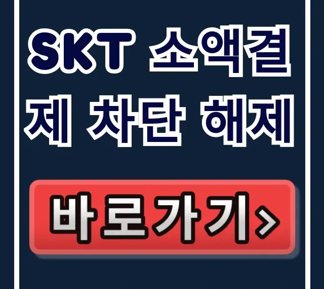 SKT 소액결제 차단 해제? T월드 한도 설정 방법!