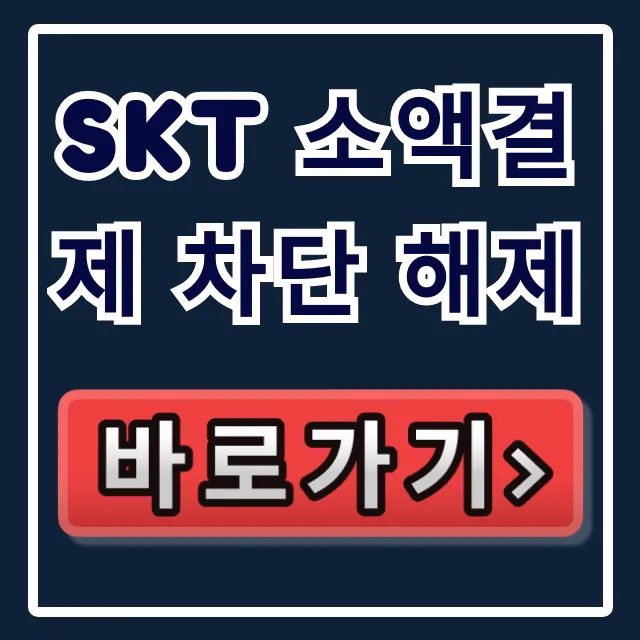 SKT 소액결제 차단 해제? T월드 한도 설정 방법! SKT 소액결제 차단 해제? T월드 한도 설정 방법!