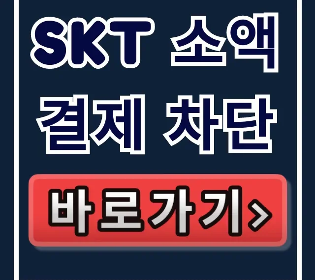 SKT 소액결제 차단 T월드 한도 0원 완벽 가이드