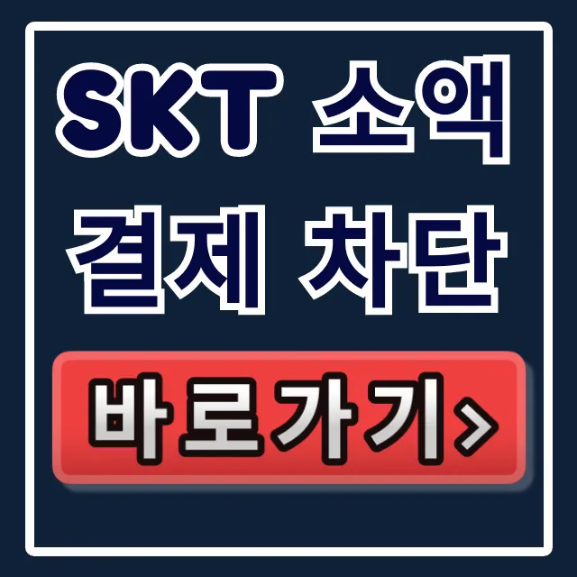 SKT 소액결제 차단 T월드 한도 0원 완벽 가이드 SKT 소액결제 차단 T월드 한도 0원 완벽 가이드
