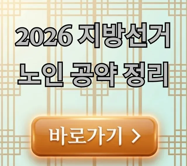 2026 지방선거 노인 공약 정리, 핵심 혜택 총정리 2026 지방선거 노인 공약 정리, 핵심 혜택 총정리