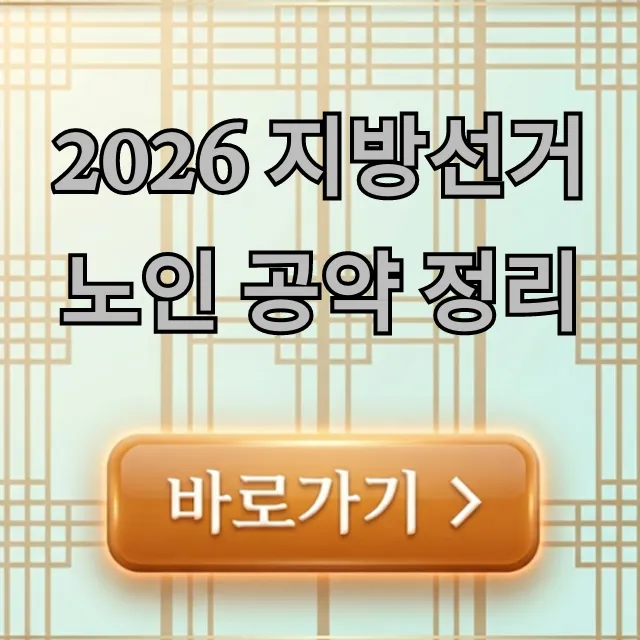 2026 지방선거 노인 공약 정리, 핵심 혜택 총정리 2026 지방선거 노인 공약 정리, 핵심 혜택 총정리