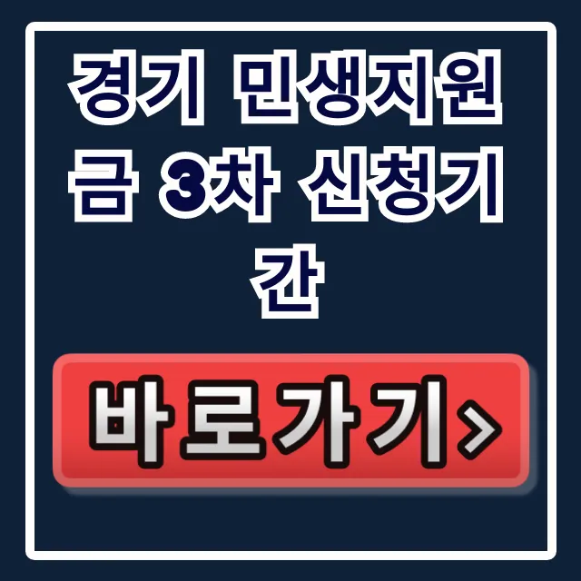 경기 민생지원금 3차 신청기간, 대상·방법 총정리