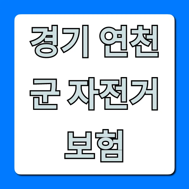경기 연천군 자전거 보험 무료 혜택 총정리