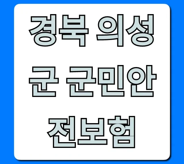 경북 의성군 군민안전보험 혜택과 신청 방법 총정리 경북 의성군 군민안전보험 혜택과 신청 방법 총정리