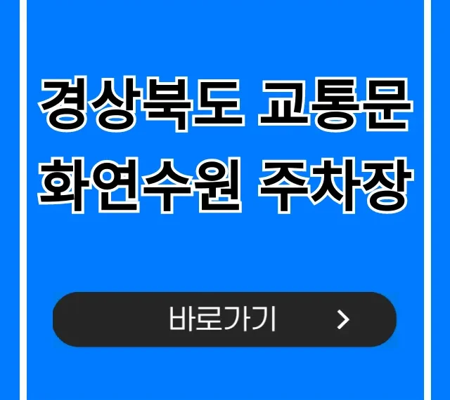 경상북도 교통문화연수원 주차장 완벽 안내 (무료 주차 꿀팁)