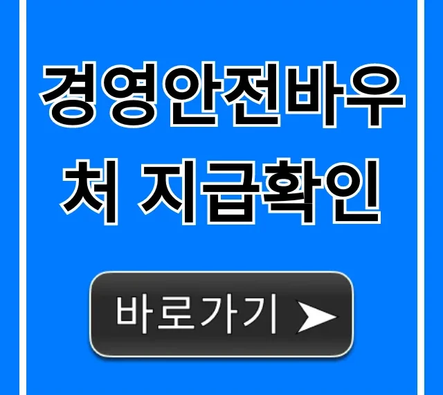 경영안전바우처 지급확인: 내 바우처 조회 방법 (꿀팁)