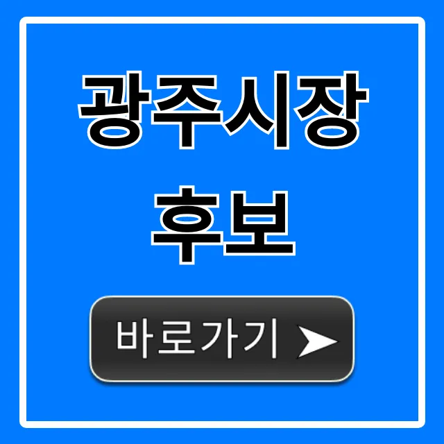 광주시장 후보: 핵심 공약 완벽 정리!