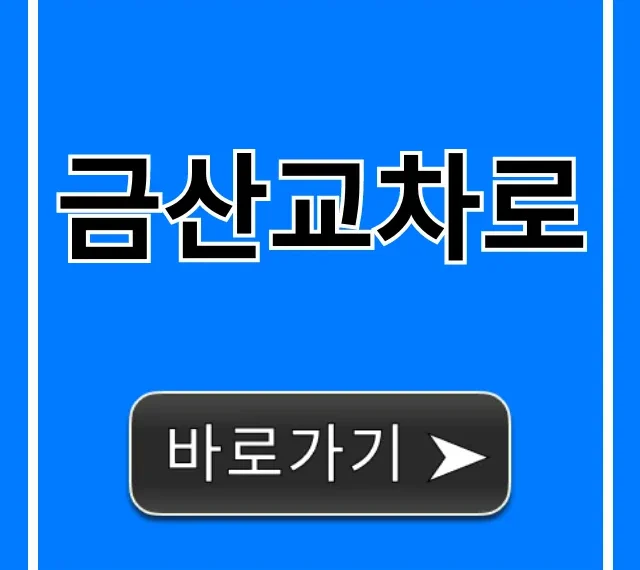 금산교차로 막힘없이 통과하는 완벽 꿀팁! 금산교차로 막힘없이 통과하는 완벽 꿀팁!