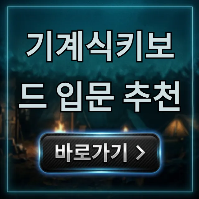 기계식키보드 입문 추천, 가성비 끝판왕 총정리 기계식키보드 입문 추천, 가성비 끝판왕 총정리