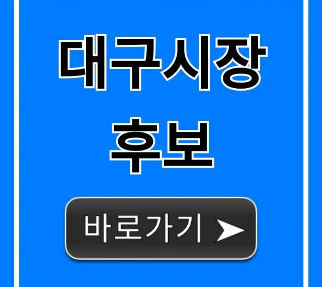 대구시장 후보 공약 지지율 완벽 분석