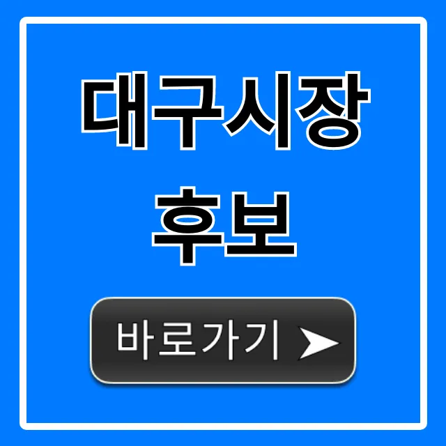 대구시장 후보 공약 지지율 완벽 분석