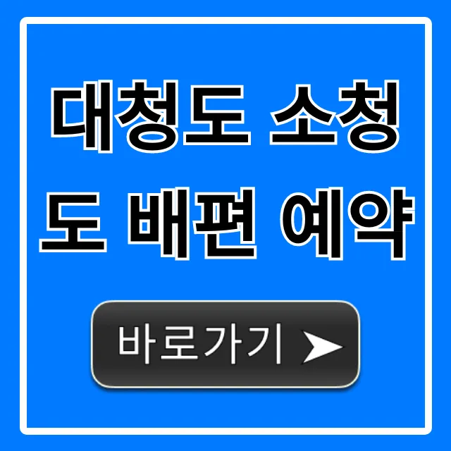 대청도 소청도 배편 예약: 최신 시간표 가격 총정리