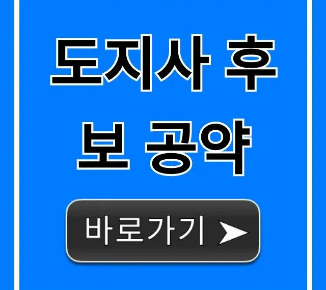 도지사 후보 공약 핵심 총정리!