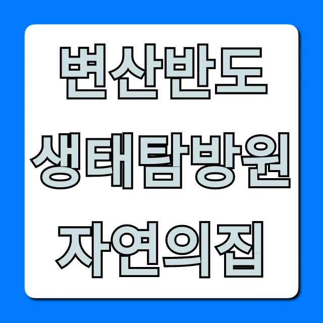 변산반도 생태탐방원 자연의집: 예약부터 꿀팁 총정리 변산반도 생태탐방원 자연의집: 예약부터 꿀팁 총정리