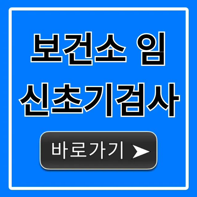 보건소 임신초기검사 무료 혜택 완벽 가이드