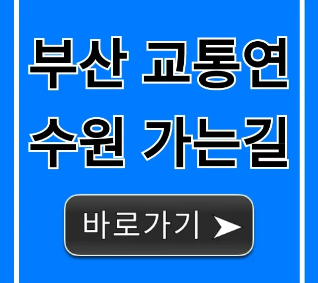부산 교통연수원 가는길, 대중교통 완벽 정리!
