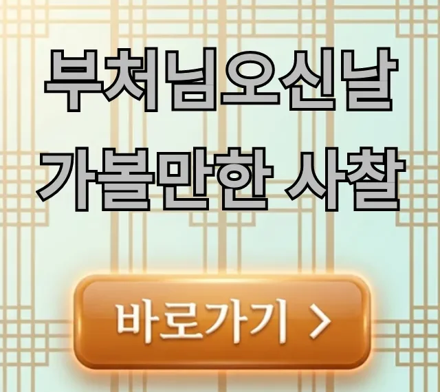 부처님오신날 가볼만한 사찰 총정리! 연등축제 꿀팁