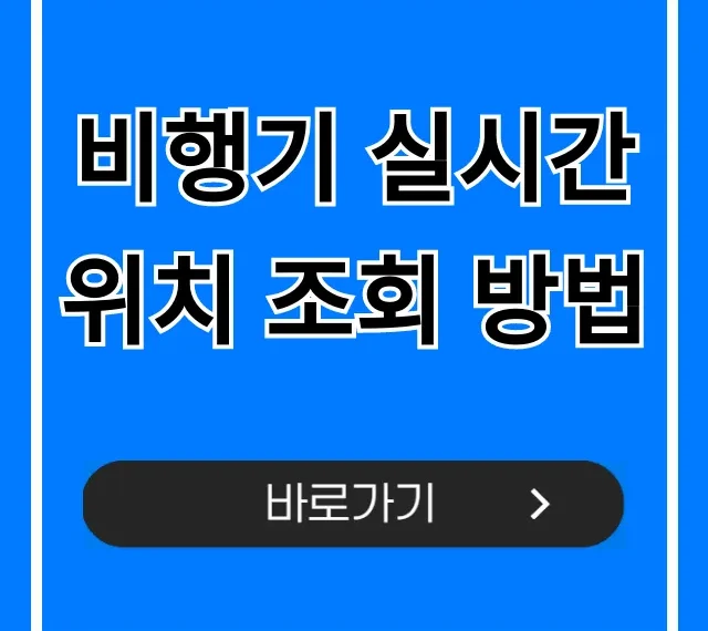 비행기 실시간 위치 조회 방법: 초간단 꿀팁 총정리