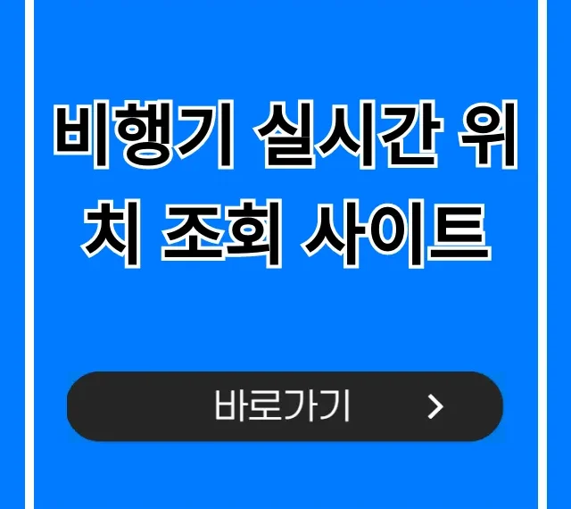 비행기 실시간 위치 조회 사이트 완벽 가이드