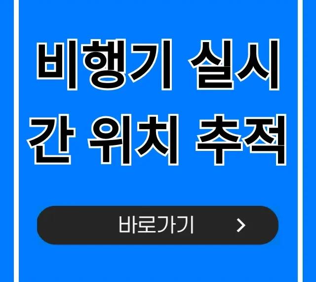 비행기 실시간 위치 추적! 3초만에 확인하는 법