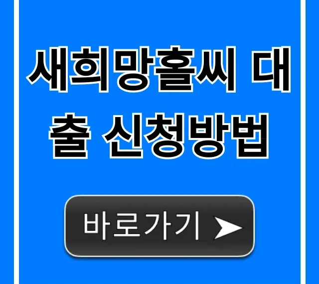 새희망홀씨 대출 신청방법! 부결 없이 승인 꿀팁