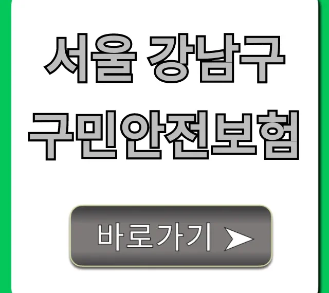 서울 강남구 구민안전보험 혜택과 신청 꿀팁 서울 강남구 구민안전보험 혜택과 신청 꿀팁