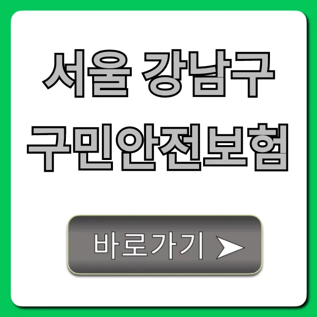 서울 강남구 구민안전보험 혜택과 신청 꿀팁