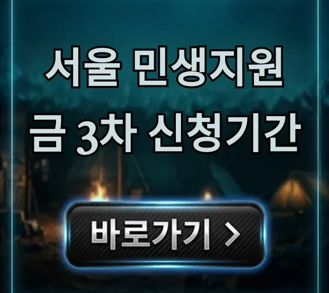 서울 민생지원금 3차 신청기간 완벽정리: 신청방법 지급일