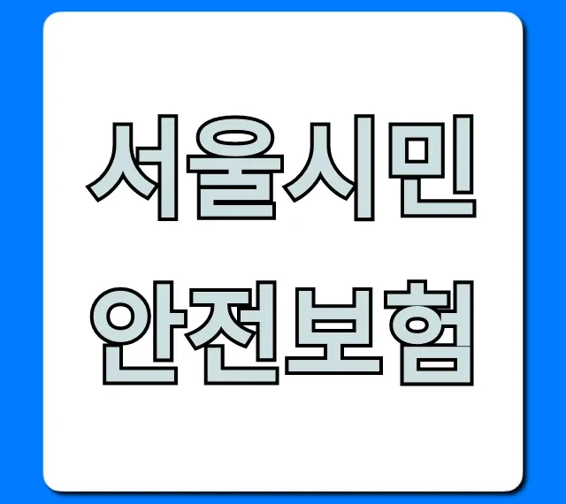 서울시민안전보험: 가입 대상부터 보장 내용까지 서울시민안전보험: 가입 대상부터 보장 내용까지
