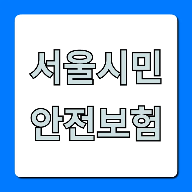 서울시민안전보험: 가입 대상부터 보장 내용까지 서울시민안전보험: 가입 대상부터 보장 내용까지