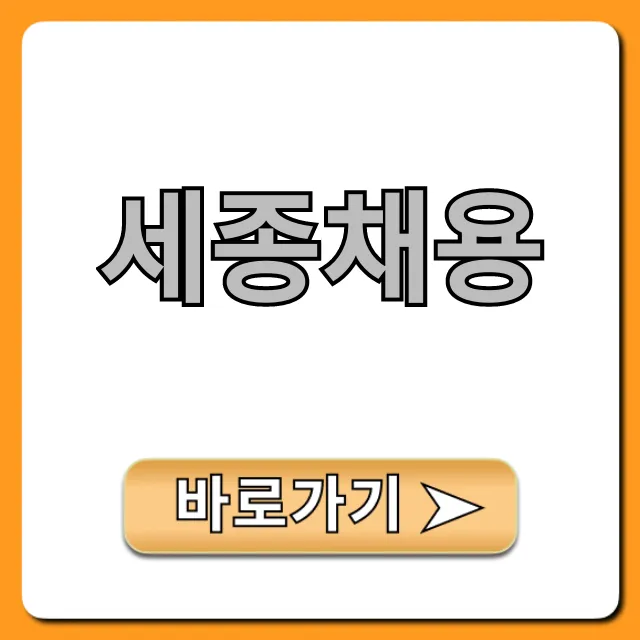 세종채용 2024년 공고 및 신청 방법 총정리 세종채용 2024년 공고 및 신청 방법 총정리