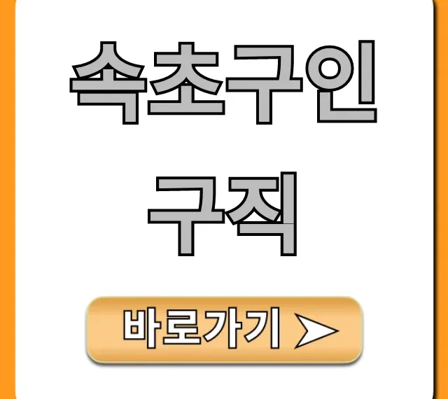 속초구인구직 최신 일자리 정보 총정리 속초구인구직 최신 일자리 정보 총정리