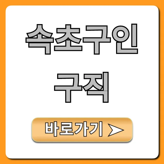 속초구인구직 최신 일자리 정보 총정리 속초구인구직 최신 일자리 정보 총정리