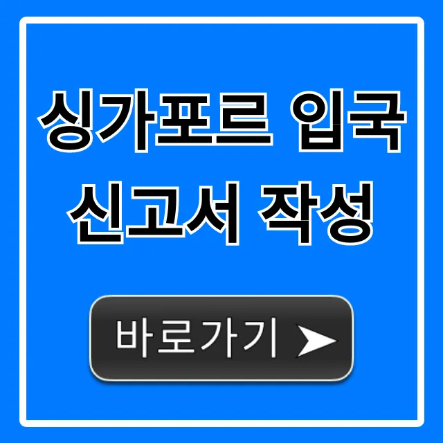 싱가포르 입국신고서 작성 5분 만에 끝내는 완벽 가이드