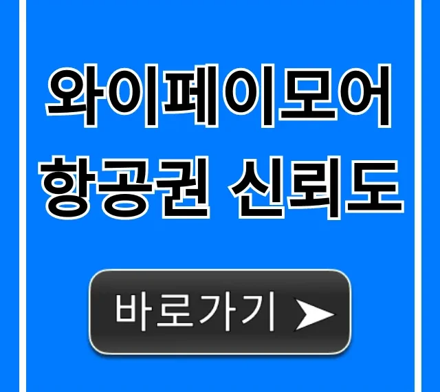 와이페이모어 항공권 신뢰도, 사기일까? 진실 총정리 와이페이모어 항공권 신뢰도, 사기일까? 진실 총정리