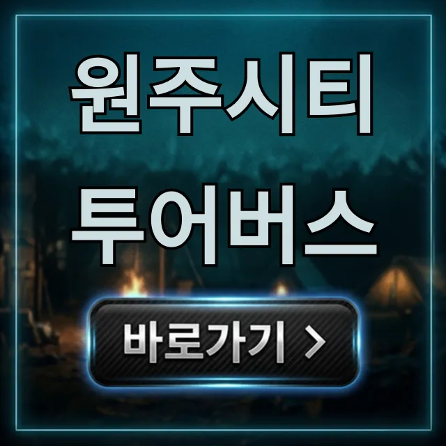 원주시티투어버스 완벽 가이드! 예약부터 꿀팁까지