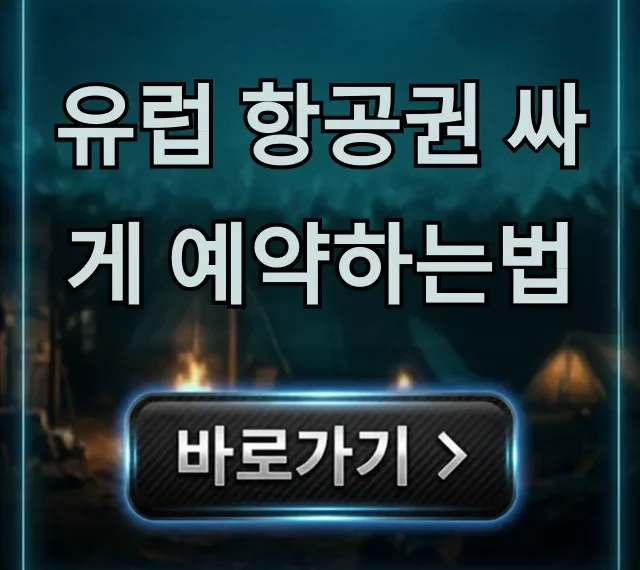 유럽 항공권 싸게 예약하는법 최저가 꿀팁 총정리
