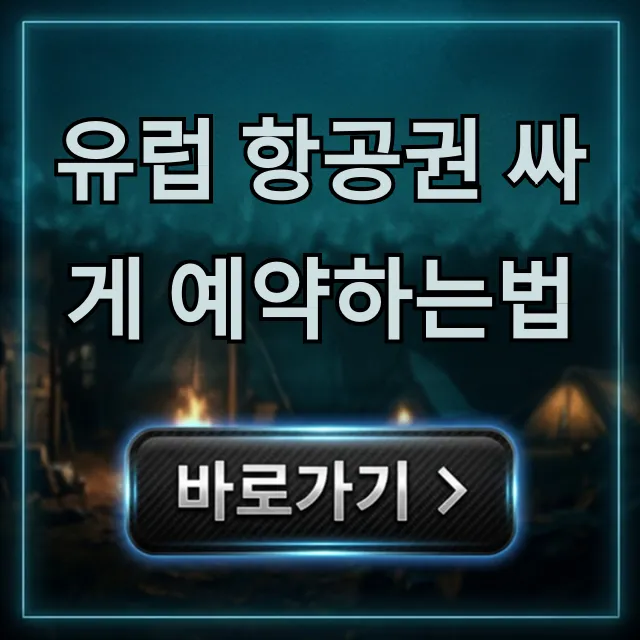 유럽 항공권 싸게 예약하는법 최저가 꿀팁 총정리