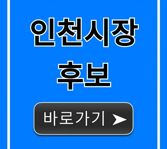 인천시장 후보 공약 한눈에! 완벽 정리